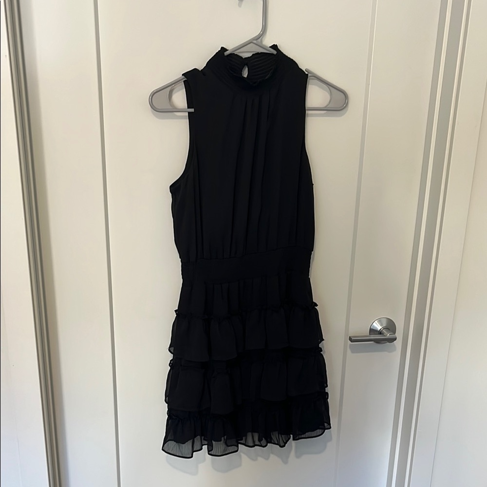 Express Black Ruffle Dress